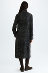 Frayed woven fitted coat