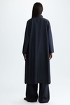 Flowy twill oversize dust coat