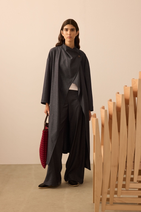 FLOWY TWILL OVERSIZE DUST COAT