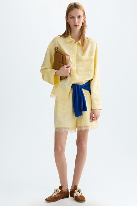 CALA JACQUARD SATIN BERMUDA SHORTS