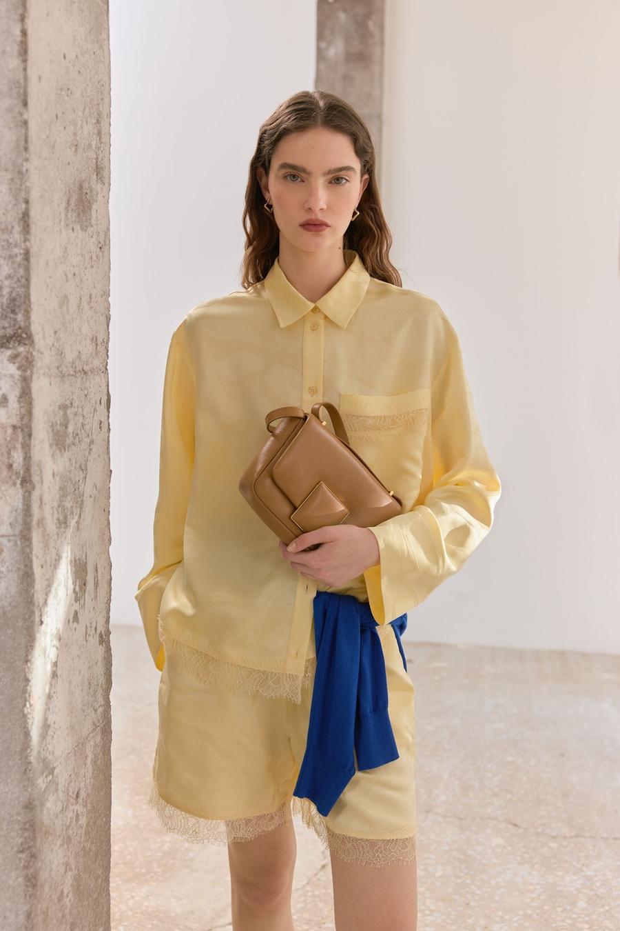 CALA JACQUARD SATIN BERMUDA SHORTS