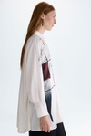 Cala print twill oversize shirt