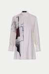 Cala print twill oversize shirt