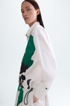 Print poplin straight-fit shirt