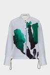 Print poplin straight-fit shirt