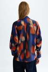 Print twill oversize shirt