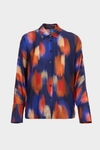 Print twill oversize shirt