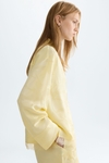 Cala jacquard satin straight-fit shirt