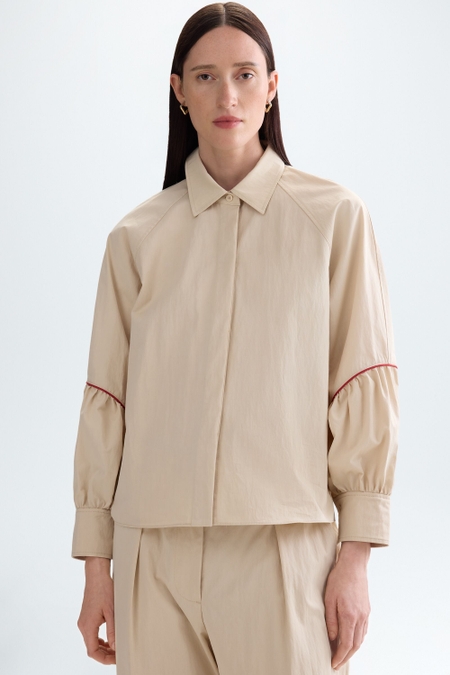 TECHNICAL COTTON STRAIGHT-FIT SHIRT