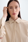 Technical cotton straight-fit shirt