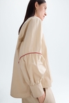 Technical cotton straight-fit shirt
