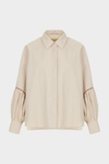 Technical cotton straight-fit shirt