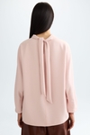 Cocoon-fit crepé top