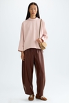 Cocoon-fit crepé top