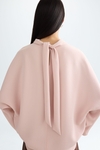 Cocoon-fit crepé top