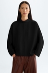 Cocoon-fit crepé top