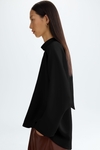 Cocoon-fit crepé top