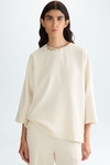 Cocoon-fit crepé top