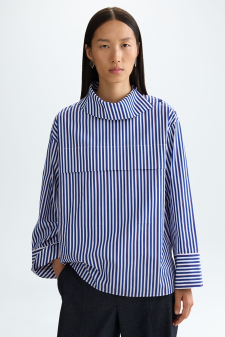 STRIPED POPLIN OVERSIZE SHIRT