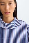 Striped poplin oversize shirt