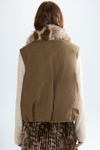 Technical faux fur cocoon-fit gilet