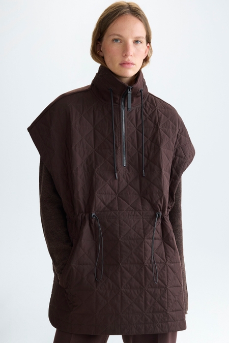 ORIGAMI OVERSIZE NYLON AND FLEECE VEST