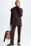 Origami oversize nylon and fleece vest