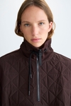 Origami oversize nylon and fleece vest
