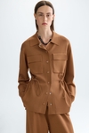Stretch knit straight-fit jacket