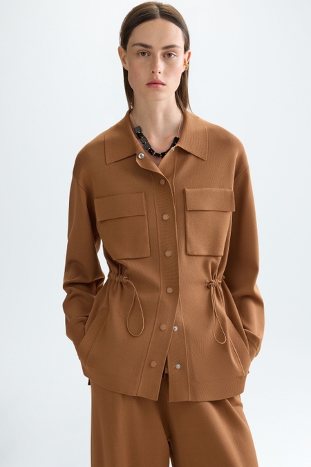STRETCH KNIT STRAIGHT-FIT JACKET