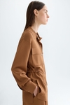 Stretch knit straight-fit jacket