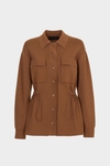 Stretch knit straight-fit jacket