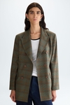 Prince of Wales check cool wool effect tailored jacket
