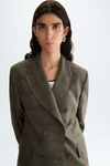 Prince of Wales check cool wool effect tailored jacket