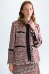 Weave A-line short jacket