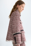 Weave A-line short jacket
