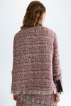 Weave A-line short jacket