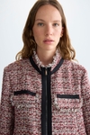 Weave A-line short jacket