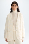 Fancy fabric straight-fit jacket