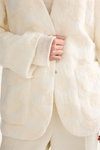 Fancy fabric straight-fit jacket