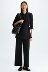 Double-faced warm stretch knit tailored jacket