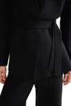 Double-faced warm stretch knit tailored jacket