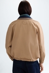 Technical cotton nylon reversible coat