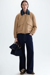 Technical cotton nylon reversible coat