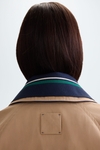 Technical cotton nylon reversible coat
