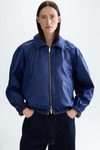 Technical cotton nylon reversible coat