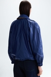 Technical cotton nylon reversible coat