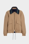 Technical cotton nylon reversible coat