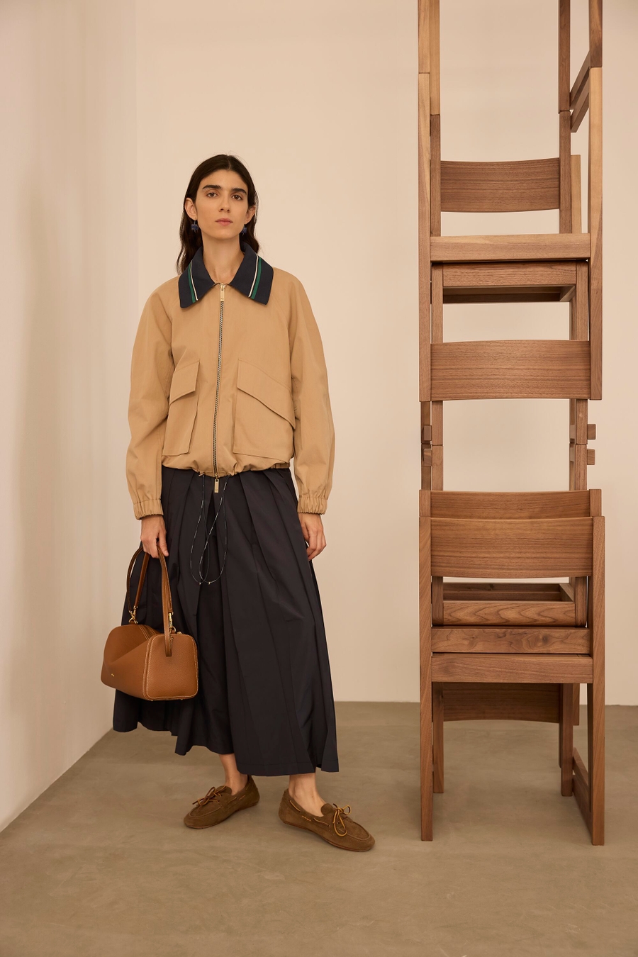 TECHNICAL COTTON NYLON REVERSIBLE COAT