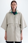 Technical fabric oversize reversible cape
